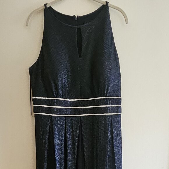 Laura Overlay Rhinestone Detail Jumpsuit - Marine/Navy Blue - Picture 7 of 9